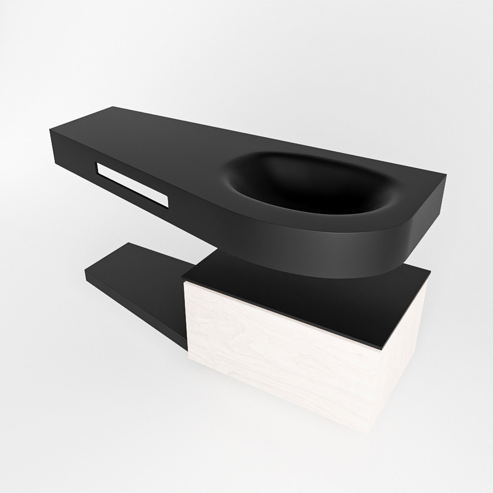 MONDIAZ RIVA 120cm mueble de baño / estante color Underlayment con 1 cajón. Lavabo DULCET Derecho sin orificio, color Urban. 4 MONDIAZ RIVA 120cm mueble de baño / estante color Underlayment con 1 cajón. Lavabo DULCET Derecho sin orificio, color Urban. - Imagen 4