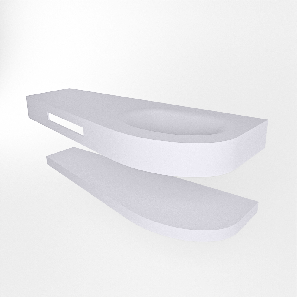 MONDIAZ RIVA 120cm lavabo con estante color Cale. Lavabo DULCET Derecho sin orificio, color Cale. 5 MONDIAZ RIVA 120cm lavabo con estante color Cale. Lavabo DULCET Derecho sin orificio, color Cale. - Imagen 5