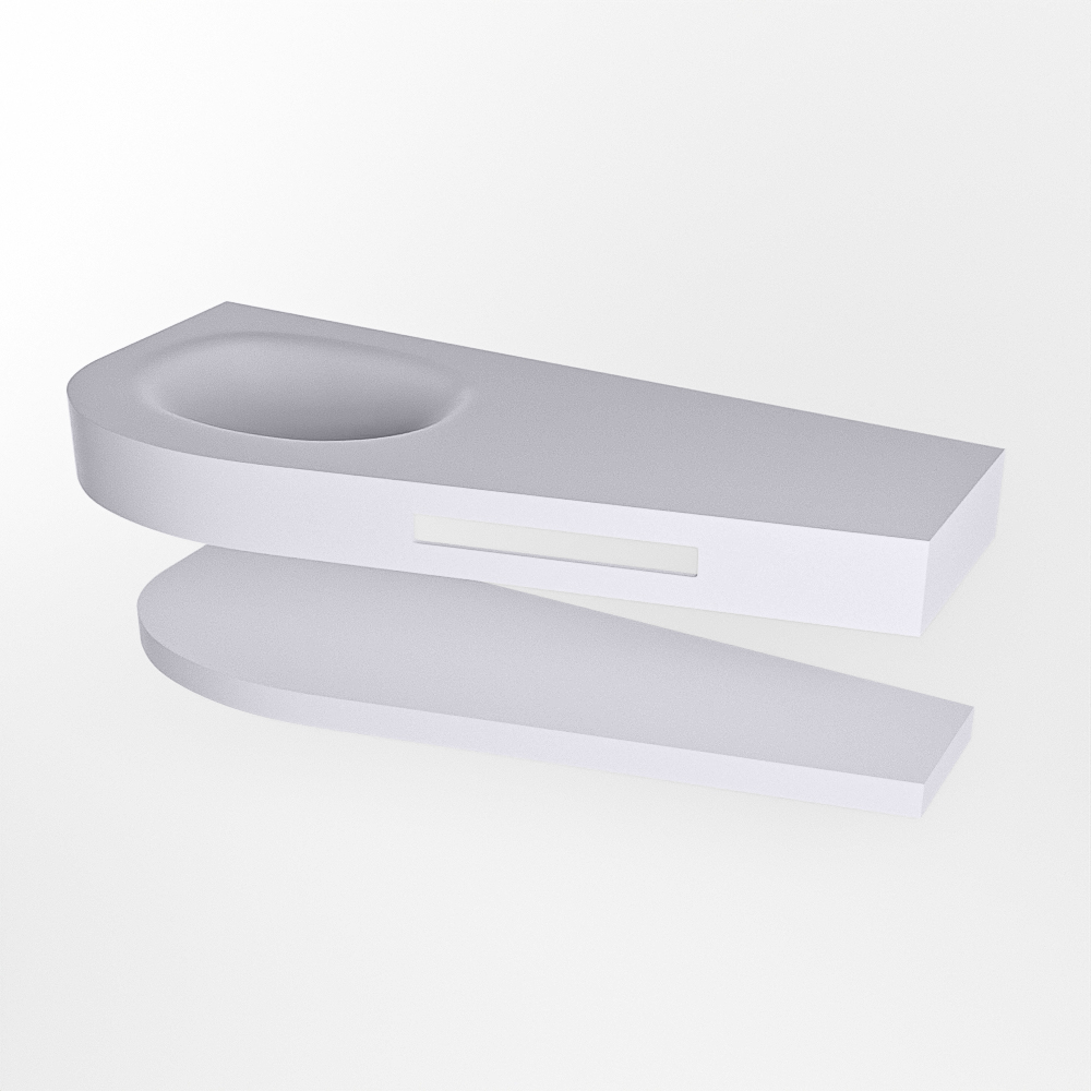 MONDIAZ RIVA 120cm lavabo con estante color Cale. Lavabo DULCET Izquierda sin orificio, color Cale. 6 MONDIAZ RIVA 120cm lavabo con estante color Cale. Lavabo DULCET Izquierda sin orificio, color Cale. - Imagen 6