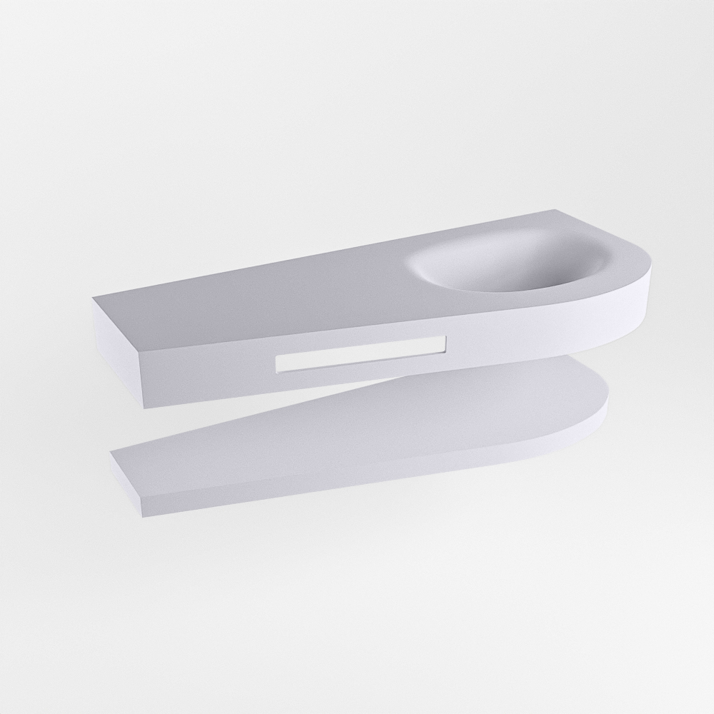 MONDIAZ RIVA 120cm lavabo con estante color Cale. Lavabo DULCET Derecho sin orificio, color Cale. 6 MONDIAZ RIVA 120cm lavabo con estante color Cale. Lavabo DULCET Derecho sin orificio, color Cale. - Imagen 6