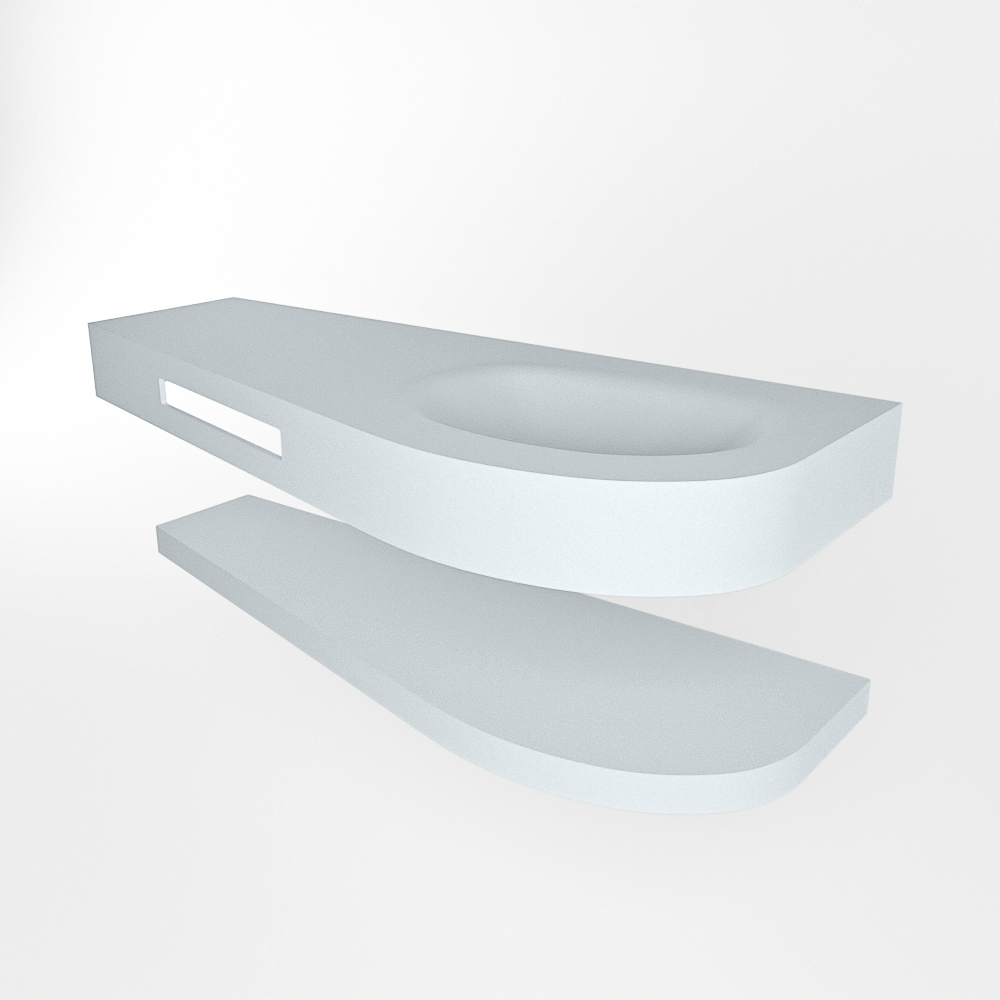 MONDIAZ RIVA 120cm lavabo con estante color Clay. Lavabo DULCET Derecho sin orificio, color Clay. 5 MONDIAZ RIVA 120cm lavabo con estante color Clay. Lavabo DULCET Derecho sin orificio, color Clay. - Imagen 5