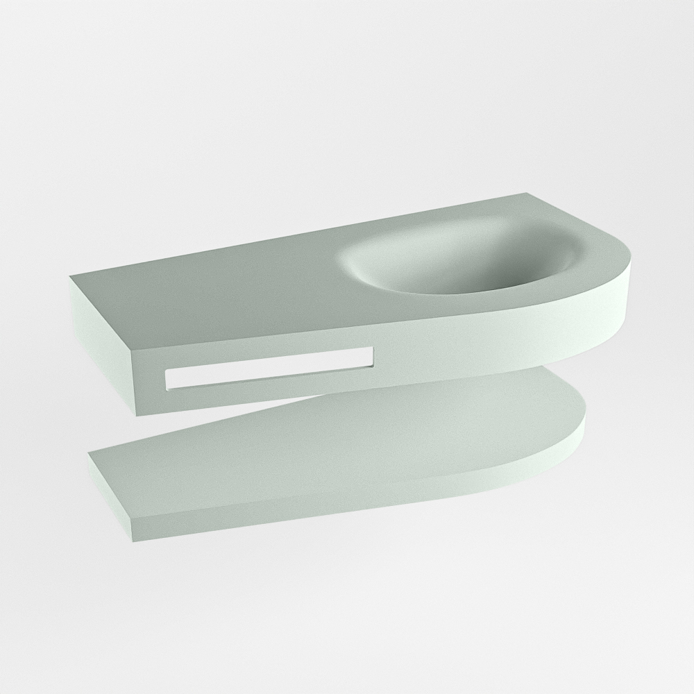 MONDIAZ RIVA 100cm lavabo con estante color Greey. Lavabo DULCET Derecho sin orificio, color Greey. 6 MONDIAZ RIVA 100cm lavabo con estante color Greey. Lavabo DULCET Derecho sin orificio, color Greey. - Imagen 6
