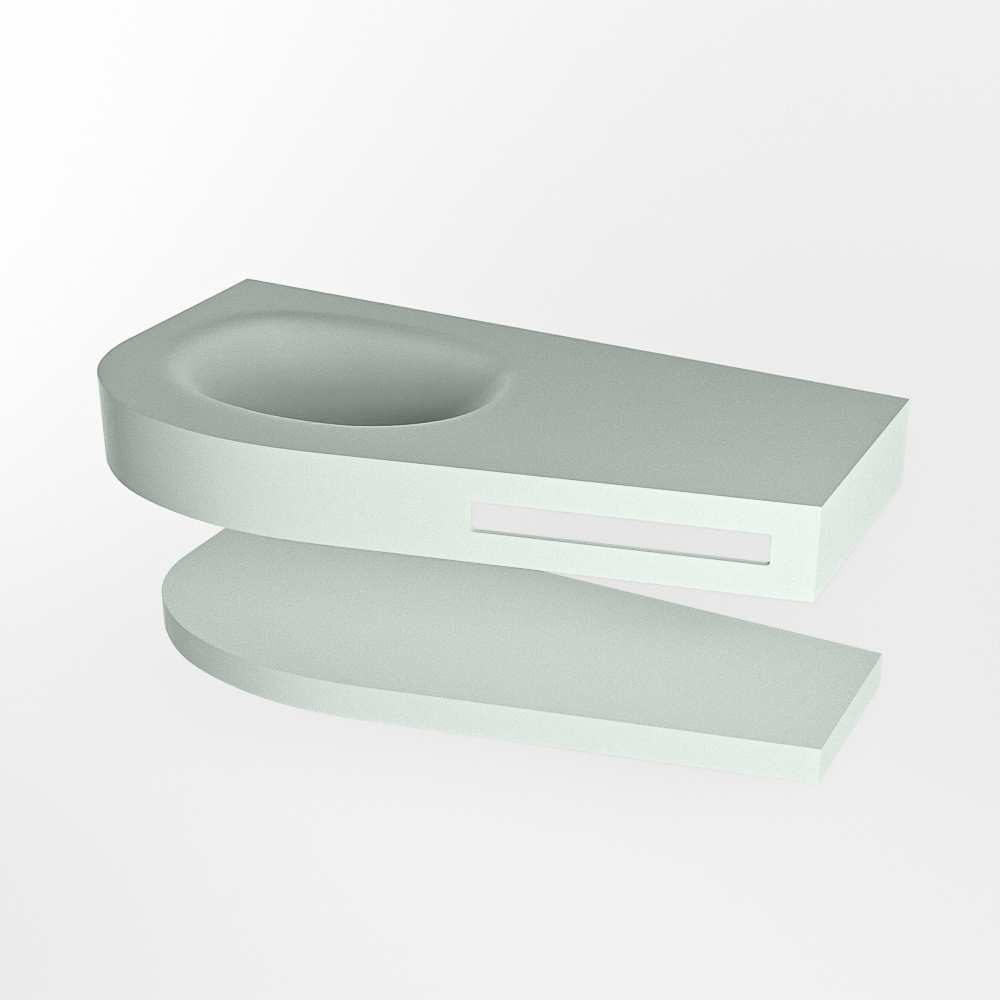 MONDIAZ RIVA 100cm lavabo con estante color Greey. Lavabo DULCET Izquierda 1 orificio, color Greey. 6 MONDIAZ RIVA 100cm lavabo con estante color Greey. Lavabo DULCET Izquierda 1 orificio, color Greey. - Imagen 6