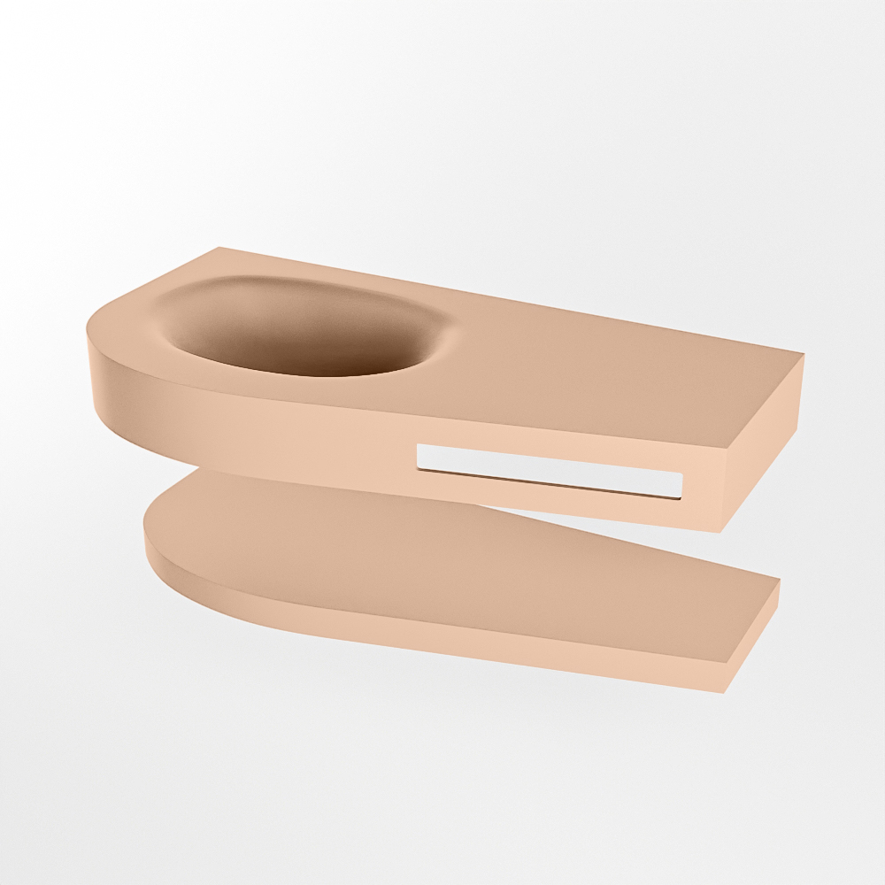 MONDIAZ RIVA 100cm lavabo con estante color Rosee. Lavabo DULCET Izquierda 1 orificio, color Rosee. 6 MONDIAZ RIVA 100cm lavabo con estante color Rosee. Lavabo DULCET Izquierda 1 orificio, color Rosee. - Imagen 6