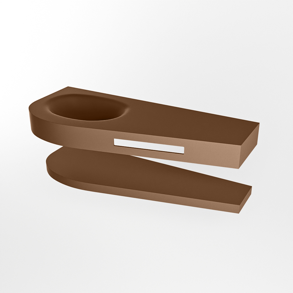 MONDIAZ RIVA 120cm lavabo con estante color Rust. Lavabo DULCET Izquierda 1 orificio, color Rust. 6 MONDIAZ RIVA 120cm lavabo con estante color Rust. Lavabo DULCET Izquierda 1 orificio, color Rust. - Imagen 6