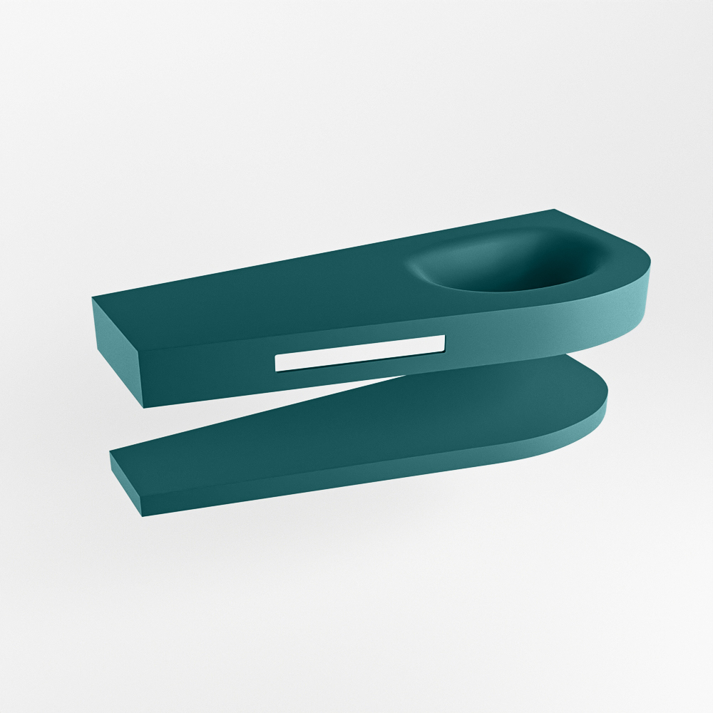 MONDIAZ RIVA 120cm lavabo con estante color Smag. Lavabo DULCET Derecho 1 orificio, color Smag. 6 MONDIAZ RIVA 120cm lavabo con estante color Smag. Lavabo DULCET Derecho 1 orificio, color Smag. - Imagen 6
