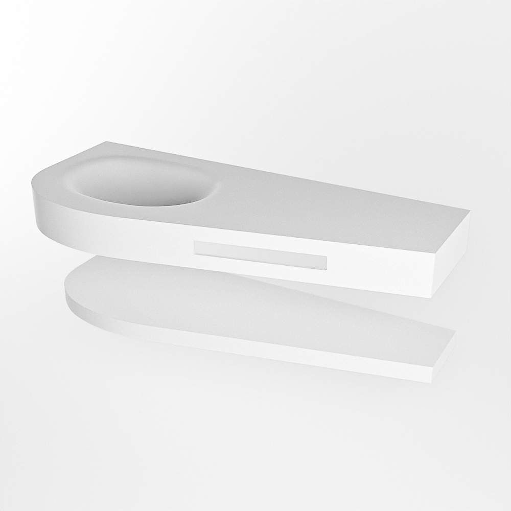 MONDIAZ RIVA 120cm lavabo con estante color Talc. Lavabo DULCET Izquierda sin orificio, color Talc. 6 MONDIAZ RIVA 120cm lavabo con estante color Talc. Lavabo DULCET Izquierda sin orificio, color Talc. - Imagen 6