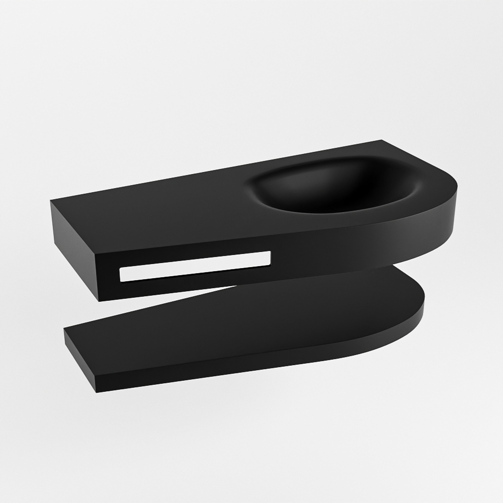 MONDIAZ RIVA 100cm lavabo con estante color Urban. Lavabo DULCET Derecho sin orificio, color Urban. 6 MONDIAZ RIVA 100cm lavabo con estante color Urban. Lavabo DULCET Derecho sin orificio, color Urban. - Imagen 6