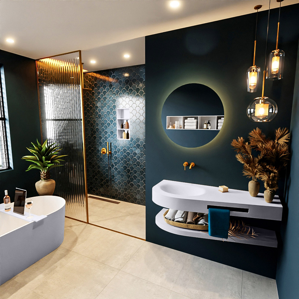 MONDIAZ RIVA 120cm lavabo con estante color Cale. Lavabo DULCET Izquierda sin orificio, color Cale. 1 MONDIAZ RIVA 120cm lavabo con estante color Cale. Lavabo DULCET Izquierda sin orificio