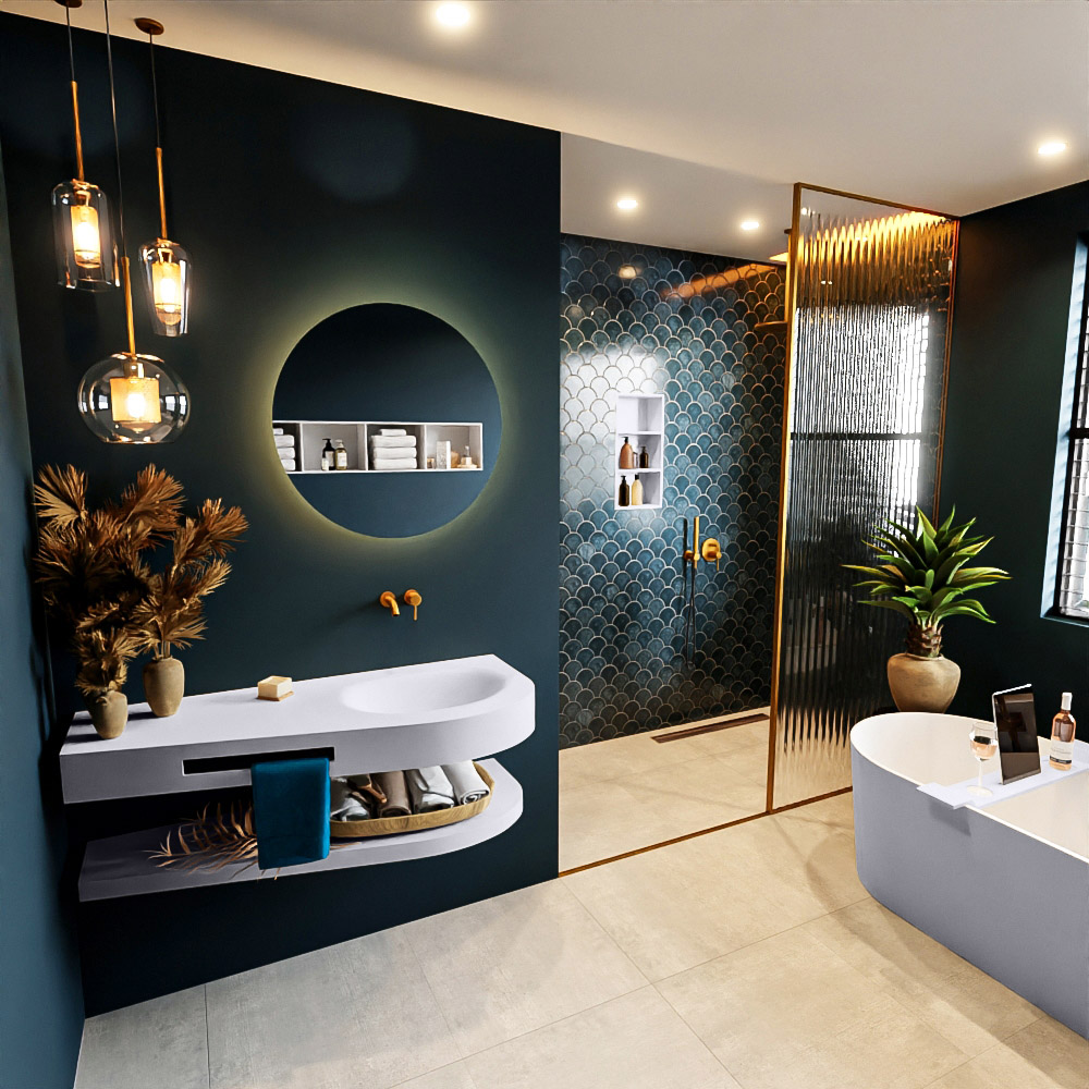 MONDIAZ RIVA 120cm lavabo con estante color Cale. Lavabo DULCET Derecho sin orificio, color Cale. 1 MONDIAZ RIVA 120cm lavabo con estante color Cale. Lavabo DULCET Derecho sin orificio