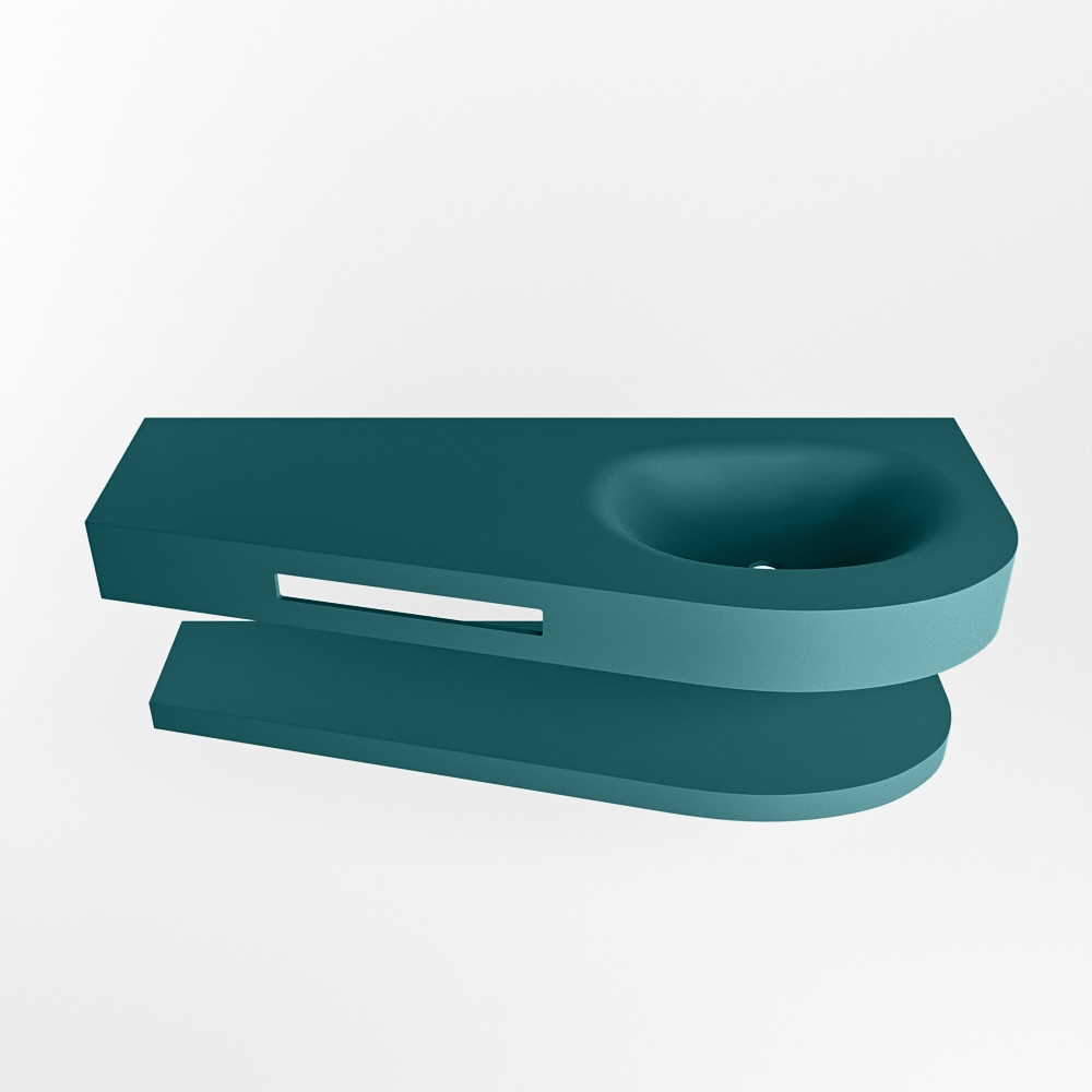 MONDIAZ RIVA 120cm lavabo con estante color Smag. Lavabo DULCET Derecho 1 orificio, color Smag. 4 MONDIAZ RIVA 120cm lavabo con estante color Smag. Lavabo DULCET Derecho 1 orificio, color Smag. - Imagen 4