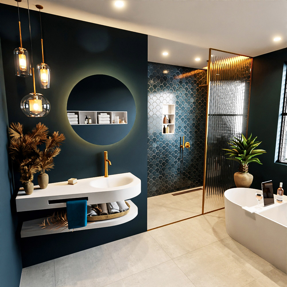 MONDIAZ RIVA 120cm lavabo con estante color Talc. Lavabo DULCET Derecho 1 orificio, color Talc. 1 MONDIAZ RIVA 120cm lavabo con estante color Talc. Lavabo DULCET Derecho 1 orificio