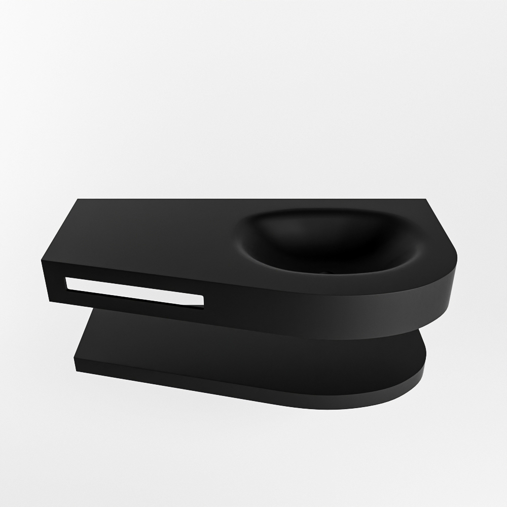 MONDIAZ RIVA 100cm lavabo con estante color Urban. Lavabo DULCET Derecho sin orificio, color Urban. 4 MONDIAZ RIVA 100cm lavabo con estante color Urban. Lavabo DULCET Derecho sin orificio, color Urban. - Imagen 4
