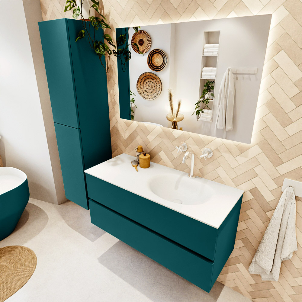 MONDIAZ VICA 110cm mueble de baño Smag 2 cajones. Lavabo MOON Derecho 1 orificio color Talc con espejo LED. 1 MONDIAZ VICA 110cm mueble de baño Smag 2 cajones. Lavabo MOON Derecho 1 orificio color Talc con espejo LED.