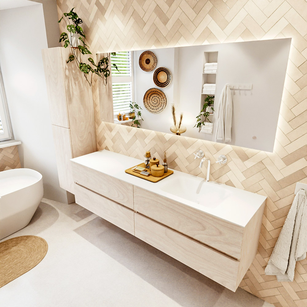 MONDIAZ VICA 180cm mueble de baño Underlayment 4 cajones. Lavabo CLOUD Derecho 1 orificio, color Talc. 1 MONDIAZ VICA 180cm mueble de baño Underlayment 4 cajones. Lavabo CLOUD Derecho 1 orificio