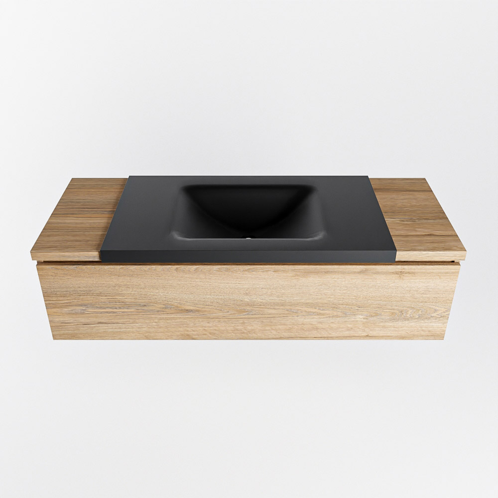 MONDIAZ BUKLA 120cm mueble de baño Washed Oak 1 cajón. Lavabo CLOUD centro 1 orificio color Urban 6 MONDIAZ BUKLA 120cm mueble de baño Washed Oak 1 cajón. Lavabo CLOUD centro 1 orificio color Urban - Imagen 6