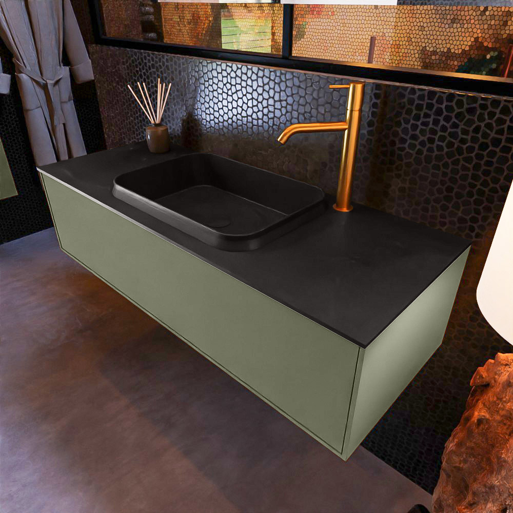 MONDIAZ ERIN 120cm mueble de baño color Army 1 cajón. Lavabo RIDGE Centro 1 orificio color Urban. 1 MONDIAZ ERIN 120cm mueble de baño color Army 1 cajón. Lavabo RIDGE Centro 1 orificio color Urban.