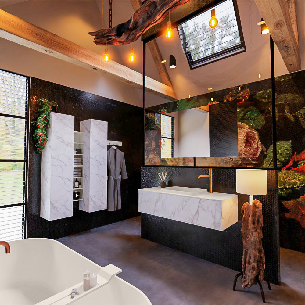 MONDIAZ ERIN 120cm mueble de baño color Carrara 1 cajón. Lavabo RIDGE Centro 1 orificio color Linen. 1 MONDIAZ ERIN 120cm mueble de baño color Carrara 1 cajón. Lavabo RIDGE Centro 1 orificio color Linen.