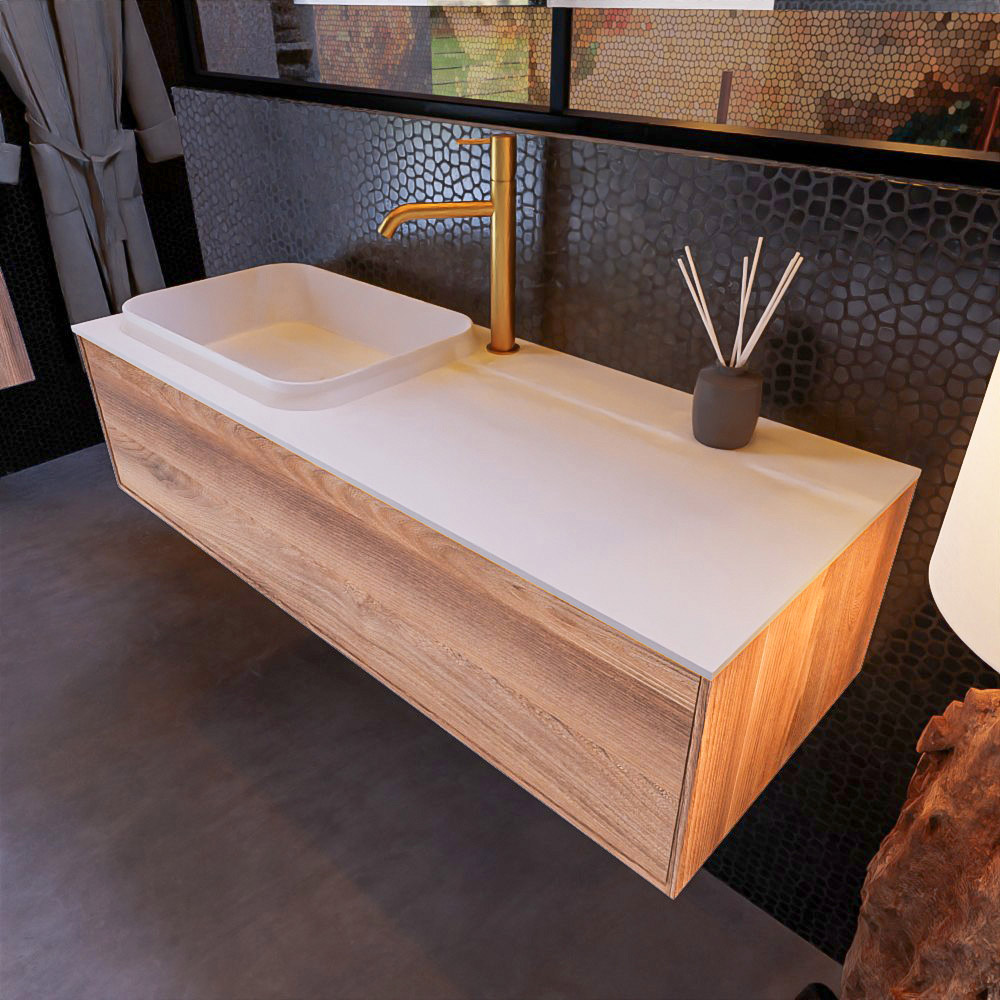 MONDIAZ ERIN 120cm mueble de baño color Dark Brown Grey 1 cajón. Lavabo RIDGE Izquierda 1 orificio color Talc. 1 MONDIAZ ERIN 120cm mueble de baño color Dark Brown Grey 1 cajón. Lavabo RIDGE Izquierda 1 orificio color Talc.