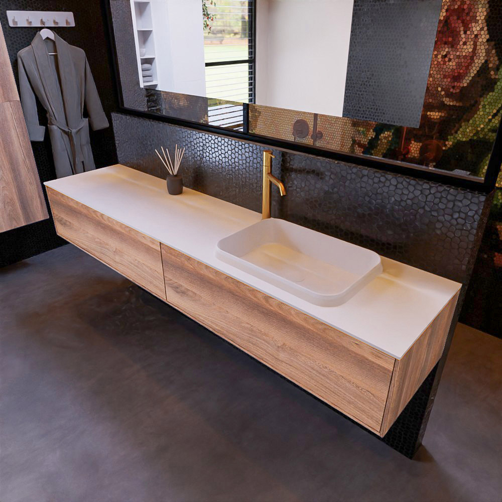 MONDIAZ ERIN 200cm mueble de baño color Dark Brown Grey 2 cajones. Lavabo RIDGE Derecho 1 orificio color Talc. 1 MONDIAZ ERIN 200cm mueble de baño color Dark Brown Grey 2 cajones. Lavabo RIDGE Derecho 1 orificio color Talc.