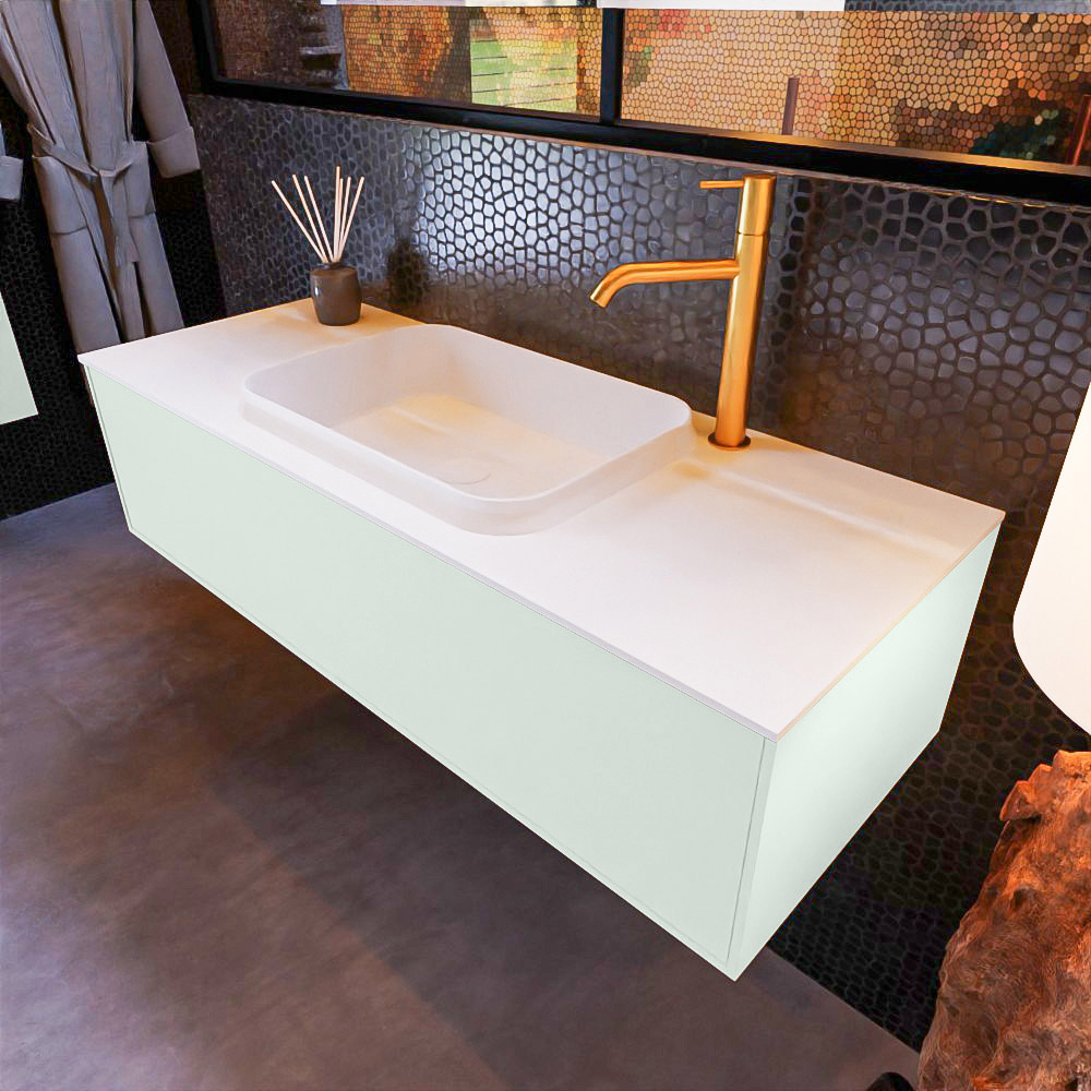 MONDIAZ ERIN 120cm mueble de baño color Greey 1 cajón. Lavabo RIDGE Centro 1 orificio color Talc. 1 MONDIAZ ERIN 120cm mueble de baño color Greey 1 cajón. Lavabo RIDGE Centro 1 orificio color Talc.