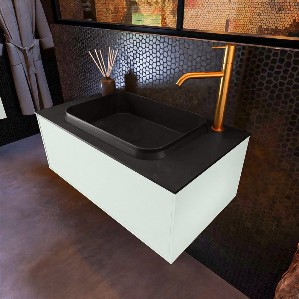 MONDIAZ ERIN 80cm mueble de baño color Greey 1 cajón. Lavabo RIDGE Centro 1 orificio color Urban. 1 MONDIAZ ERIN 80cm mueble de baño color Greey 1 cajón. Lavabo RIDGE Centro 1 orificio color Urban.