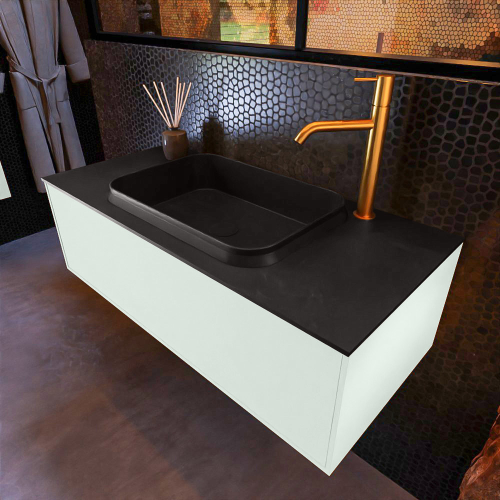 MONDIAZ ERIN 100cm mueble de baño color Greey 1 cajón. Lavabo RIDGE Centro 1 orificio color Urban. 1 MONDIAZ ERIN 100cm mueble de baño color Greey 1 cajón. Lavabo RIDGE Centro 1 orificio color Urban.