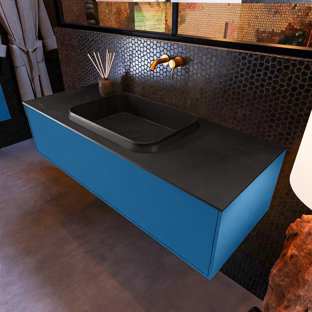 MONDIAZ ERIN 120cm mueble de baño color Jeans 1 cajón. Lavabo RIDGE Centro sin orificio color Urban. 1 MONDIAZ ERIN 120cm mueble de baño color Jeans 1 cajón. Lavabo RIDGE Centro sin orificio color Urban.
