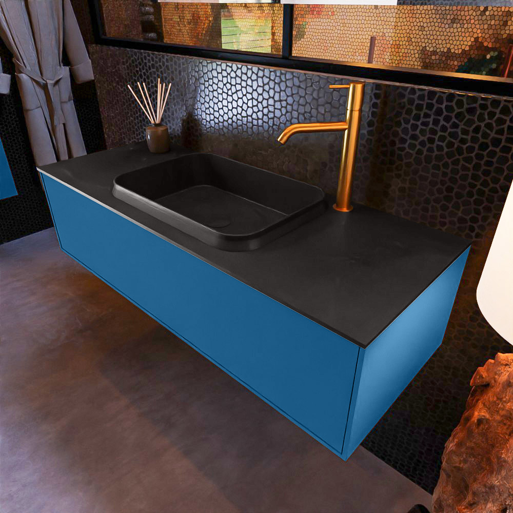 MONDIAZ ERIN 120cm mueble de baño color Jeans 1 cajón. Lavabo RIDGE Centro 1 orificio color Urban. 1 MONDIAZ ERIN 120cm mueble de baño color Jeans 1 cajón. Lavabo RIDGE Centro 1 orificio color Urban.