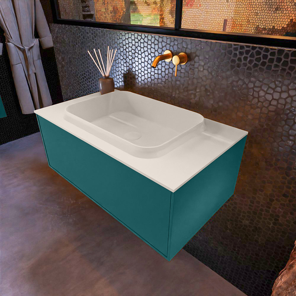 MONDIAZ ERIN 80cm mueble de baño color Smag 1 cajón. Lavabo RIDGE Centro sin orificio color Linen. 1 MONDIAZ ERIN 80cm mueble de baño color Smag 1 cajón. Lavabo RIDGE Centro sin orificio color Linen.