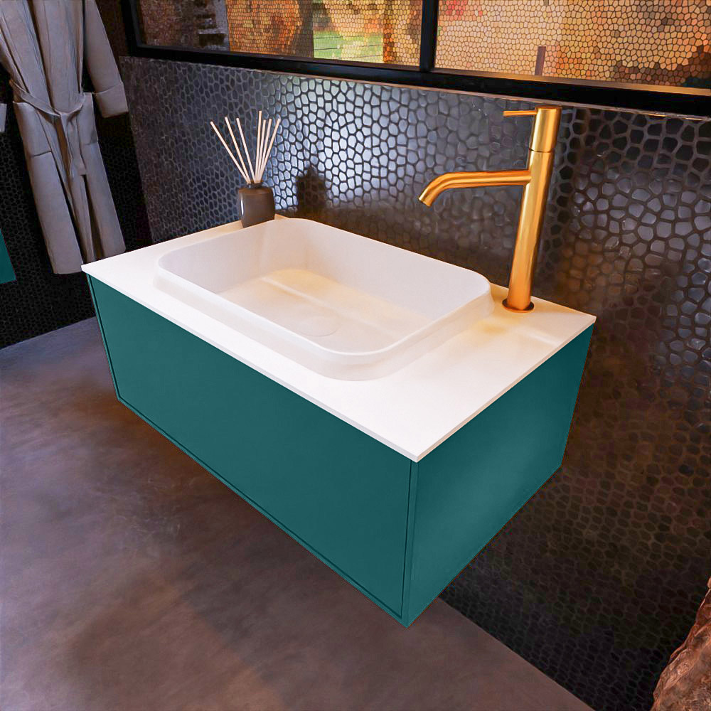 MONDIAZ ERIN 80cm mueble de baño color Smag 1 cajón. Lavabo RIDGE Centro 1 orificio color Talc. 1 MONDIAZ ERIN 80cm mueble de baño color Smag 1 cajón. Lavabo RIDGE Centro 1 orificio color Talc.