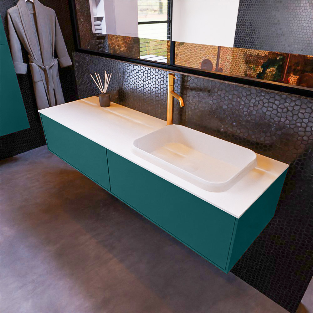 MONDIAZ ERIN 150cm mueble de baño color Smag 2 cajones. Lavabo RIDGE Derecho 1 orificio color Talc. 1 MONDIAZ ERIN 150cm mueble de baño color Smag 2 cajones. Lavabo RIDGE Derecho 1 orificio color Talc.