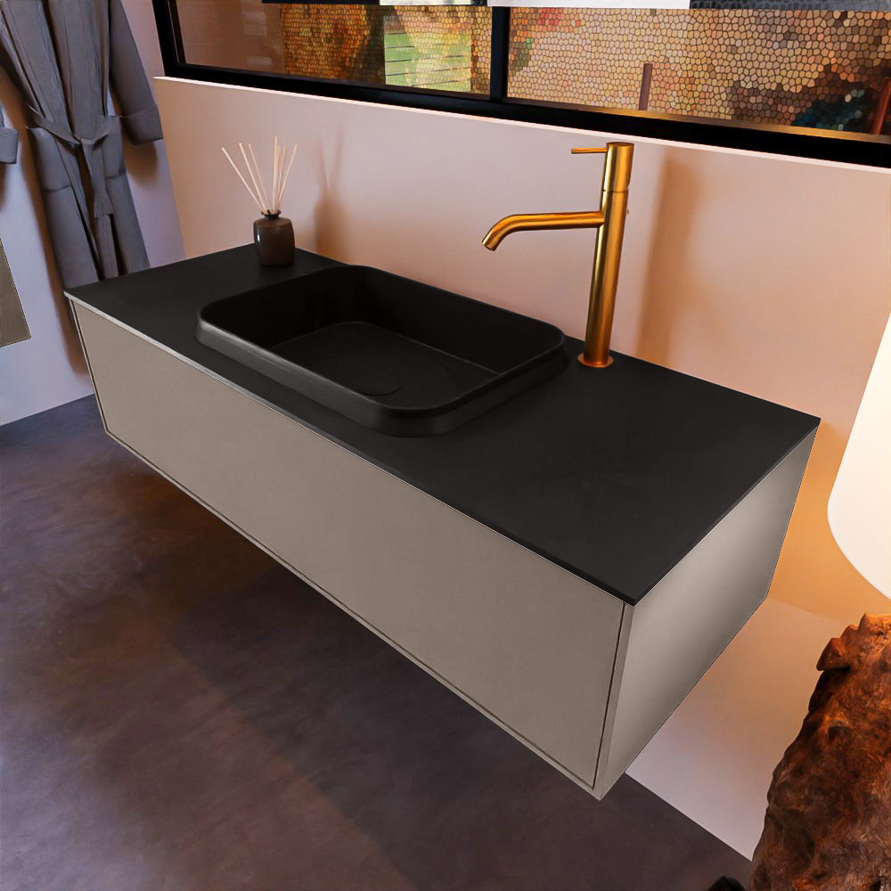 MONDIAZ ERIN 120cm mueble de baño color Smoke 1 cajón. Lavabo RIDGE Centro 1 orificio color Urban. 1 MONDIAZ ERIN 120cm mueble de baño color Smoke 1 cajón. Lavabo RIDGE Centro 1 orificio color Urban.