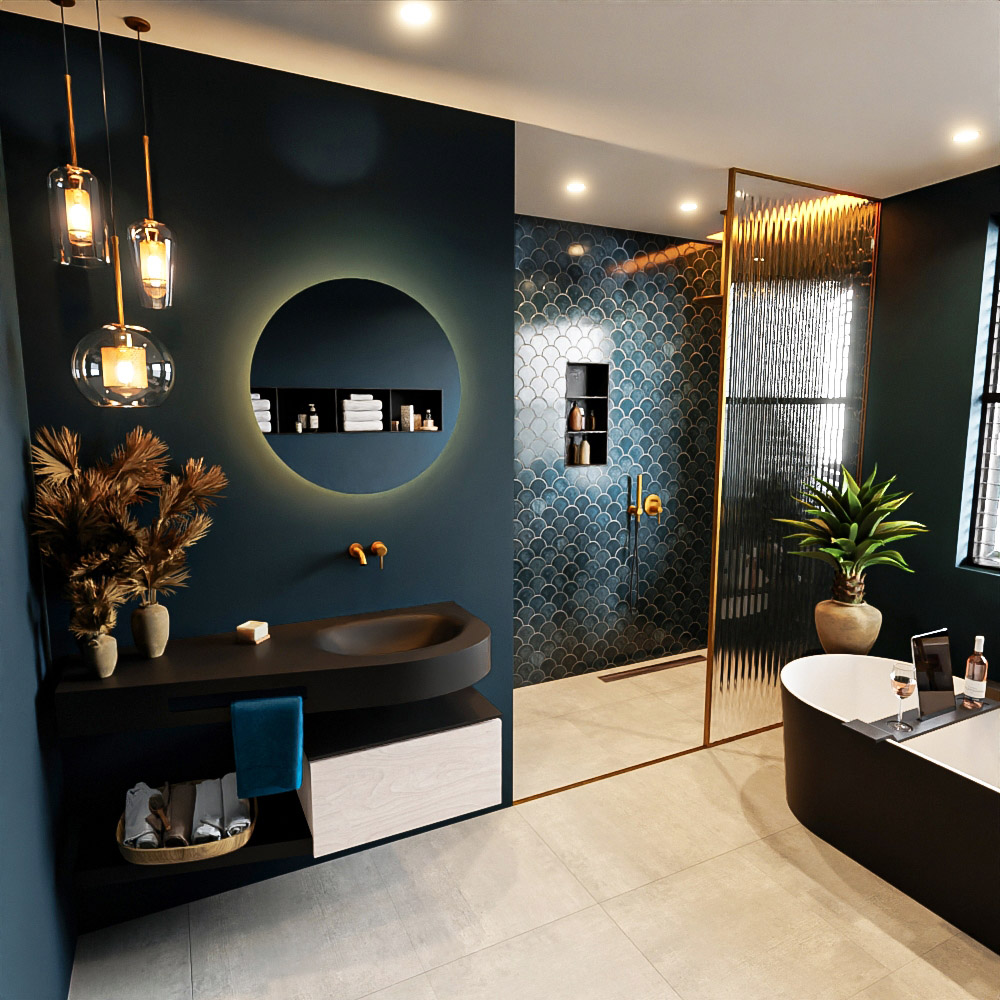 MONDIAZ RIVA 120cm mueble de baño / estante color Underlayment con 1 cajón. Lavabo DULCET Derecho sin orificio, color Urban. 1 MONDIAZ RIVA 120cm mueble de baño / estante color Underlayment con 1 cajón. Lavabo DULCET Derecho sin orificio