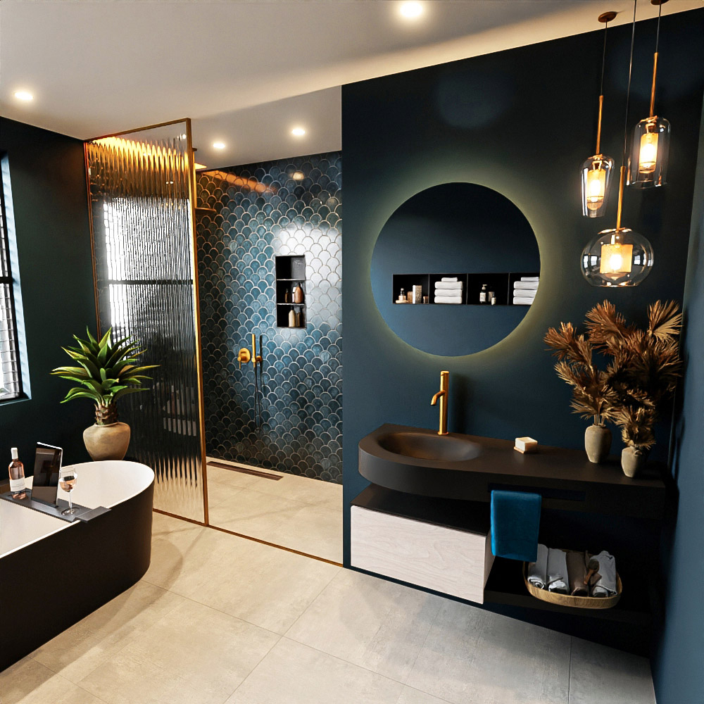 MONDIAZ RIVA 120cm mueble de baño / estante color Underlayment con 1 cajón. Lavabo DULCET Izquierda 1 orificio, color Urban. 1 MONDIAZ RIVA 120cm mueble de baño / estante color Underlayment con 1 cajón. Lavabo DULCET Izquierda 1 orificio