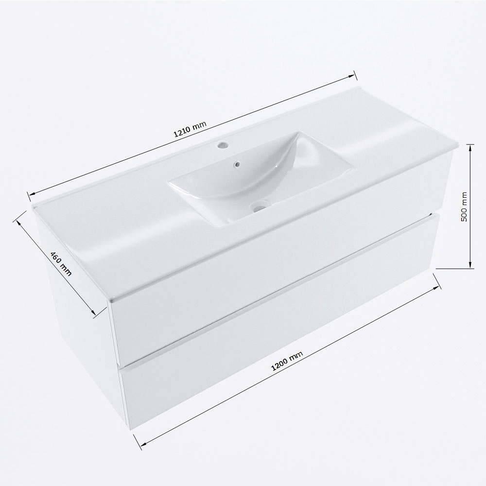 MONDIAZ VICA 120cm mueble de baño Dark Brown 2 cajones. Lavabo DENIA Centro 1 orificio, color Blanco brillo. 8 MONDIAZ VICA 120cm mueble de baño Dark Brown 2 cajones. Lavabo DENIA Centro 1 orificio, color Blanco brillo. - Imagen 8