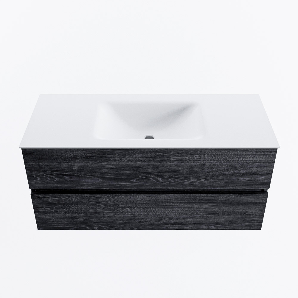 MONDIAZ VICA 110cm mueble de baño Antracite 2 cajones. Lavabo CLOUD Centro 1 orificio, color Talc. 5 MONDIAZ VICA 110cm mueble de baño Antracite 2 cajones. Lavabo CLOUD Centro 1 orificio, color Talc. - Imagen 5