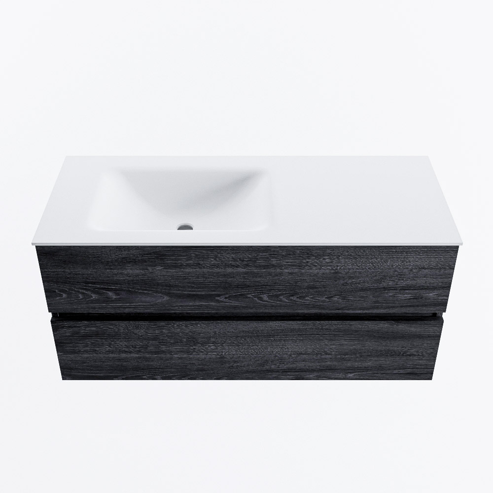 MONDIAZ VICA 110cm mueble de baño Antracite 2 cajones. Lavabo CLOUD Izquierda 1 orificio, color Talc. 5 MONDIAZ VICA 110cm mueble de baño Antracite 2 cajones. Lavabo CLOUD Izquierda 1 orificio, color Talc. - Imagen 5