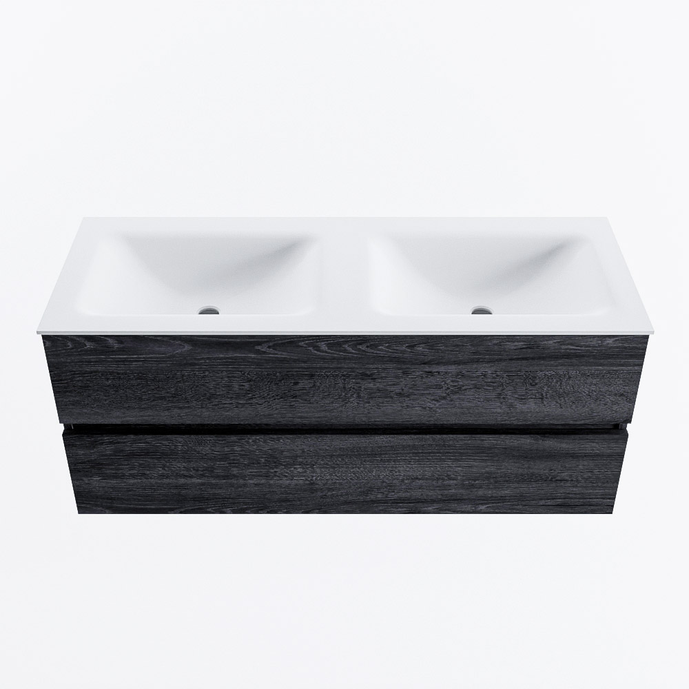 MONDIAZ VICA 120cm mueble de baño Antracite 2 cajones. Lavabo CLOUD Doble sin orificio, color Talc. 5 MONDIAZ VICA 120cm mueble de baño Antracite 2 cajones. Lavabo CLOUD Doble sin orificio, color Talc. - Imagen 5