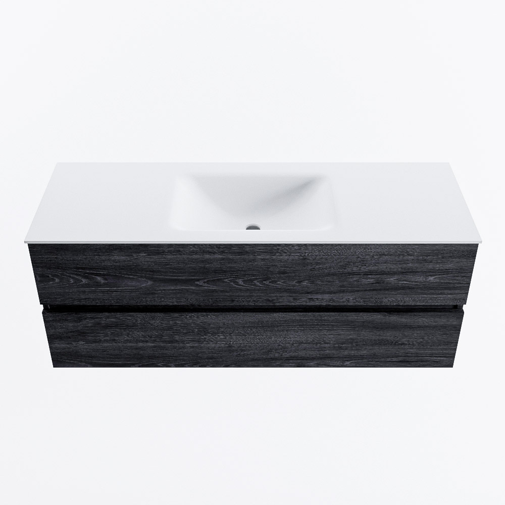MONDIAZ VICA 130cm mueble de baño Antracite 2 cajones. Lavabo CLOUD Centro 1 orificio, color Talc. 5 MONDIAZ VICA 130cm mueble de baño Antracite 2 cajones. Lavabo CLOUD Centro 1 orificio, color Talc. - Imagen 5