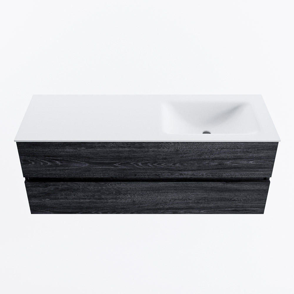 MONDIAZ VICA 130cm mueble de baño Antracite 2 cajones. Lavabo CLOUD Derecho 1 orificio, color Talc. 5 MONDIAZ VICA 130cm mueble de baño Antracite 2 cajones. Lavabo CLOUD Derecho 1 orificio, color Talc. - Imagen 5