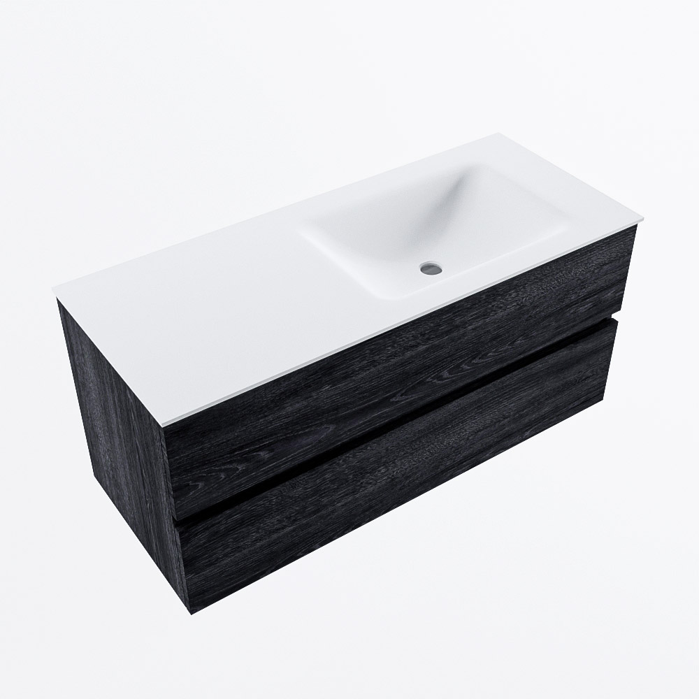 MONDIAZ VICA 110cm mueble de baño Antracite 2 cajones. Lavabo CLOUD Derecho sin orificio, color Talc. 6 MONDIAZ VICA 110cm mueble de baño Antracite 2 cajones. Lavabo CLOUD Derecho sin orificio, color Talc. - Imagen 6