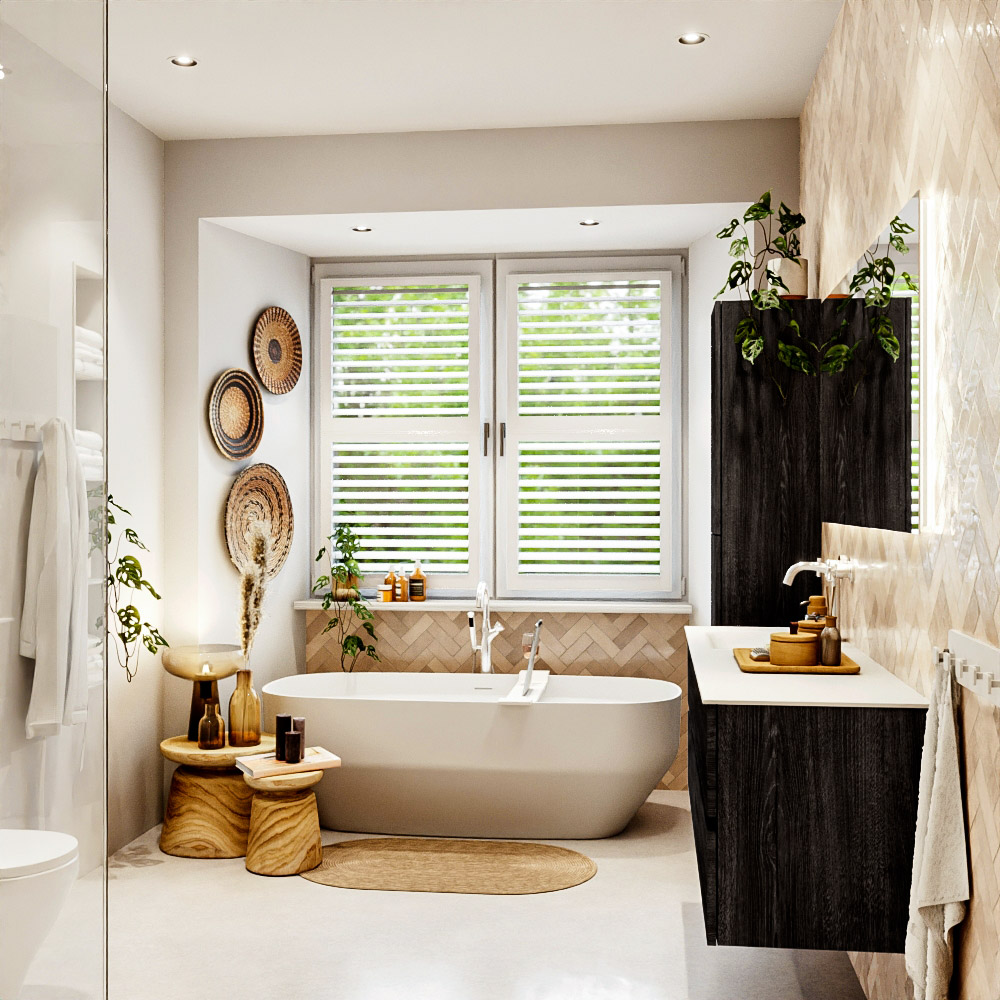 MONDIAZ VICA 150cm mueble de baño Antracite 4 cajones. Lavabo CLOUD Izquierda 1 orificio, color Talc. 3 MONDIAZ VICA 150cm mueble de baño Antracite 4 cajones. Lavabo CLOUD Izquierda 1 orificio, color Talc. - Imagen 3