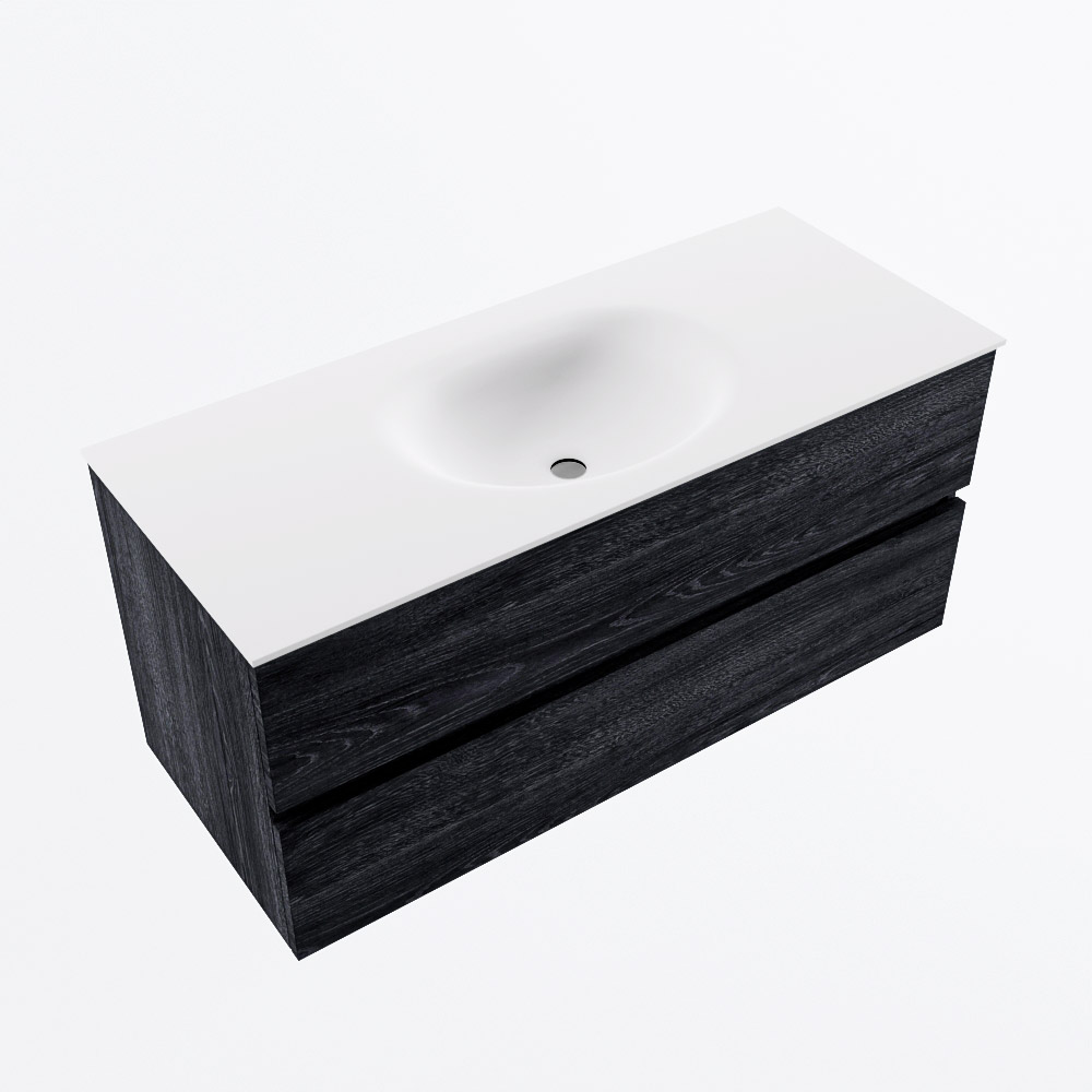 MONDIAZ VICA 110cm mueble de baño Antracite 2 cajones. Lavabo MOON Centro 1 orificio, color Talc. 6 MONDIAZ VICA 110cm mueble de baño Antracite 2 cajones. Lavabo MOON Centro 1 orificio, color Talc. - Imagen 6