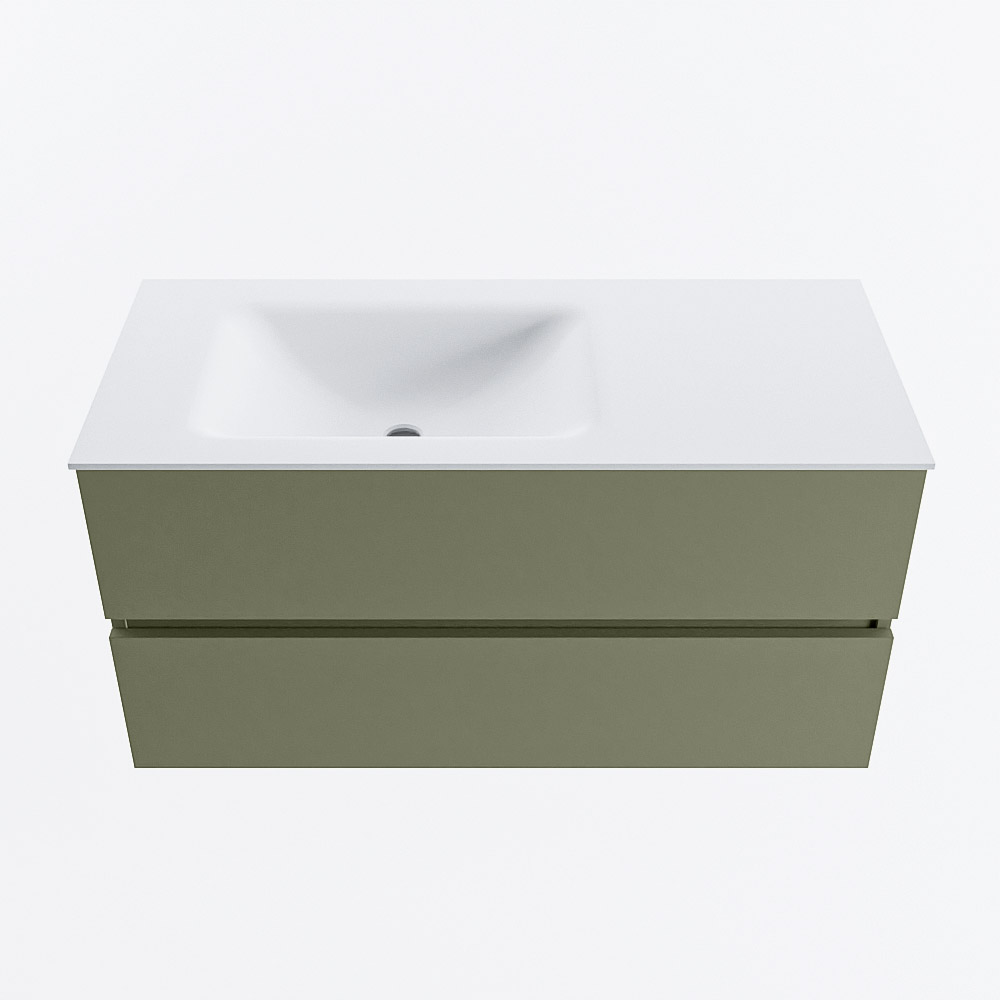 MONDIAZ VICA 100cm mueble de baño Army 2 cajones. Lavabo CLOUD Izquierda sin orificio, color Talc. 5 MONDIAZ VICA 100cm mueble de baño Army 2 cajones. Lavabo CLOUD Izquierda sin orificio, color Talc. - Imagen 5