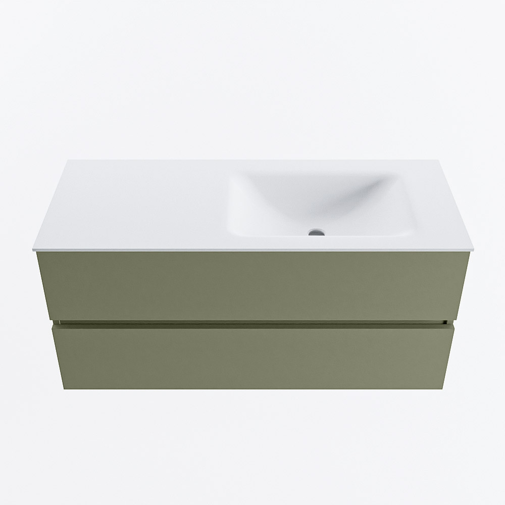 MONDIAZ VICA 110cm mueble de baño Army 2 cajones. Lavabo CLOUD Derecho sin orificio, color Talc. 5 MONDIAZ VICA 110cm mueble de baño Army 2 cajones. Lavabo CLOUD Derecho sin orificio, color Talc. - Imagen 5
