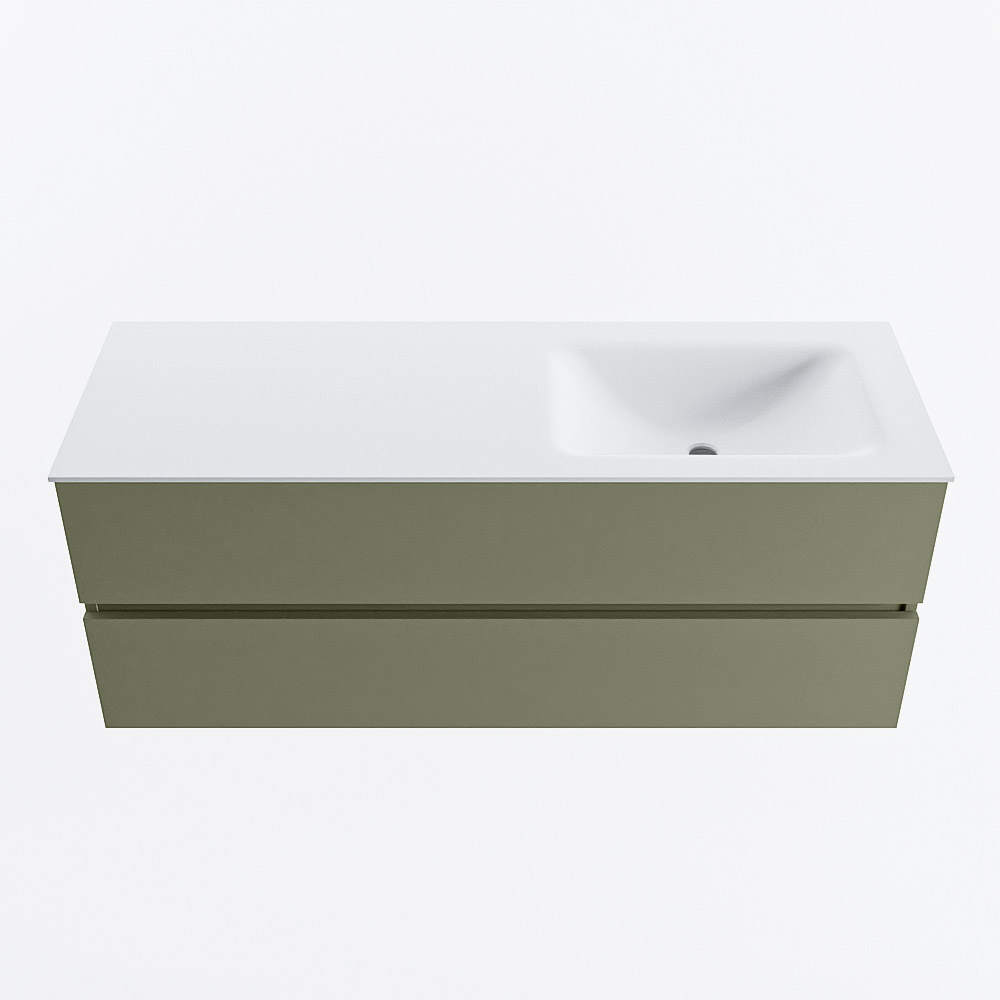 MONDIAZ VICA 130cm mueble de baño Army 2 cajones. Lavabo CLOUD Derecho 1 orificio, color Talc. 5 MONDIAZ VICA 130cm mueble de baño Army 2 cajones. Lavabo CLOUD Derecho 1 orificio, color Talc. - Imagen 5