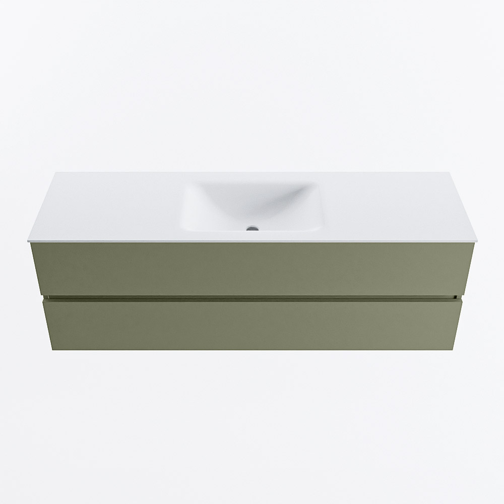 MONDIAZ VICA 150cm mueble de baño Army 2 cajones. Lavabo CLOUD Centro 1 orificio, color Talc. 5 MONDIAZ VICA 150cm mueble de baño Army 2 cajones. Lavabo CLOUD Centro 1 orificio, color Talc. - Imagen 5