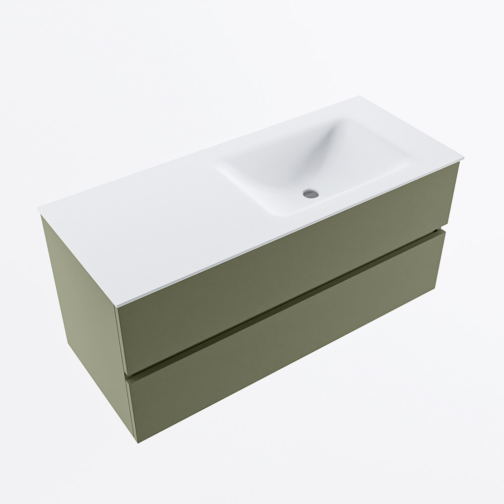 MONDIAZ VICA 110cm mueble de baño Army 2 cajones. Lavabo CLOUD Derecho sin orificio, color Talc. 6 MONDIAZ VICA 110cm mueble de baño Army 2 cajones. Lavabo CLOUD Derecho sin orificio, color Talc. - Imagen 6