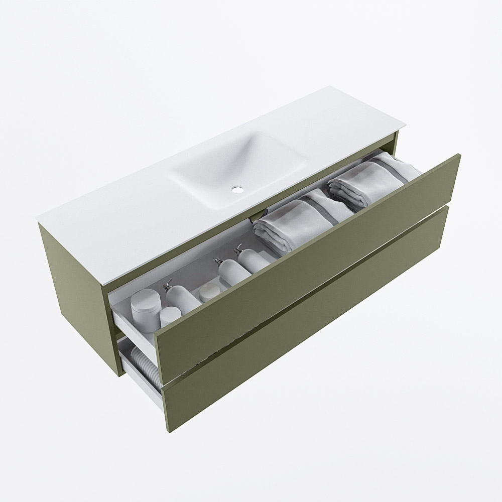 MONDIAZ VICA 150cm mueble de baño Army 2 cajones. Lavabo CLOUD Centro 1 orificio, color Talc. 7 MONDIAZ VICA 150cm mueble de baño Army 2 cajones. Lavabo CLOUD Centro 1 orificio, color Talc. - Imagen 7